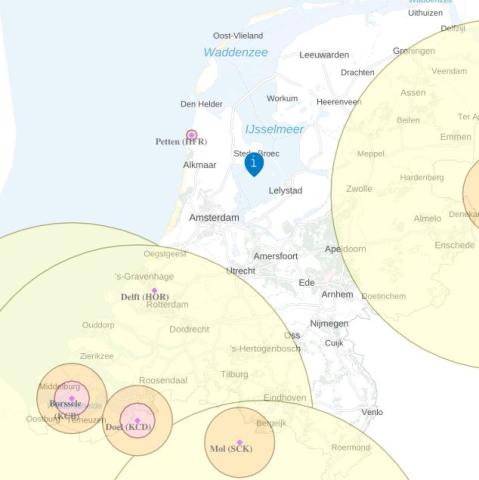 nucleaire installaties met contouren