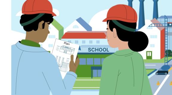 Gemeenten die naar school kijken